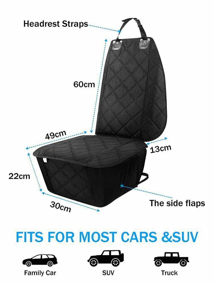 Car Supplies |   Waterproof Car Front Seat Pet Cover Protector Mat for Cat Dog Carrier Black Car Supplies Car Supplies