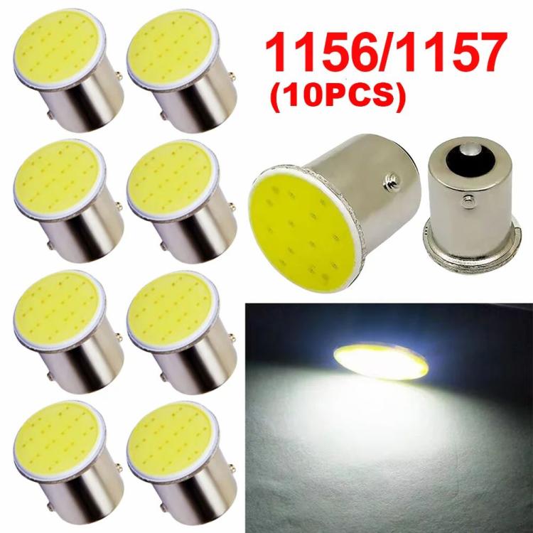 Emergency & Signal Lamp |   10Pcs LED COB Turn Signal Bulb 180LM 1156 BA15S 1157 BAY15D Parking Brake Light Car Lights Emergency & Signal Lamp