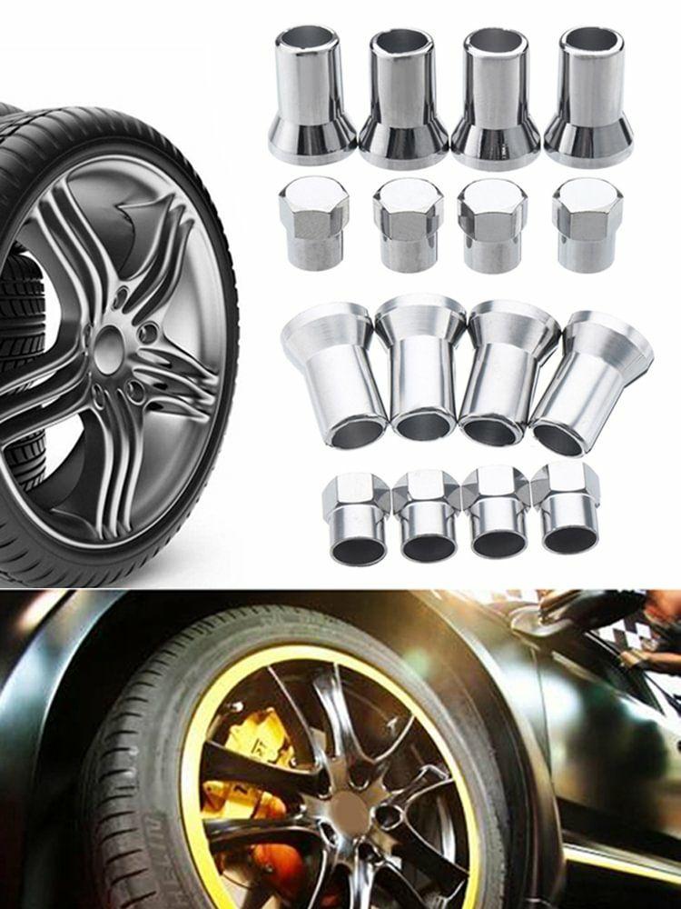 External Decoration |   4pcs TR413 Chrome Car Truck Tire Wheel Tyre Valve Stem Hex Caps w/ Sleeves Exterior Accessories External Decoration