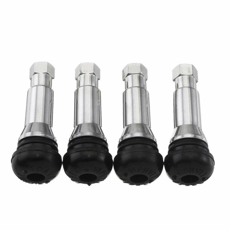 External Decoration |   4Pcs Tr414 Chrome Tubeless Snap In Wheel Tire Valve Stems Rubber Dust Caps Exterior Accessories External Decoration