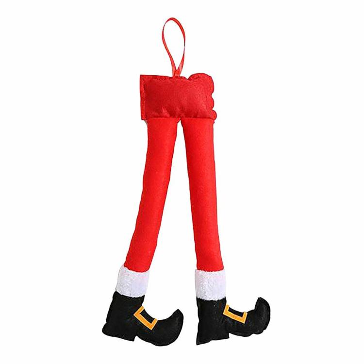 External Decoration |   Christmas Elf Santa Legs Car Trunk Leg Pendant Car Decorations for Kids Children Exterior Accessories External Decoration