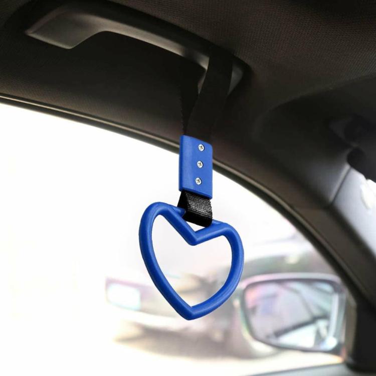 External Decoration |   Colorful Car Tow Strap Love Ring Heart JDM Train Bus Handle Hand Strap (Blue) Exterior Accessories External Decoration