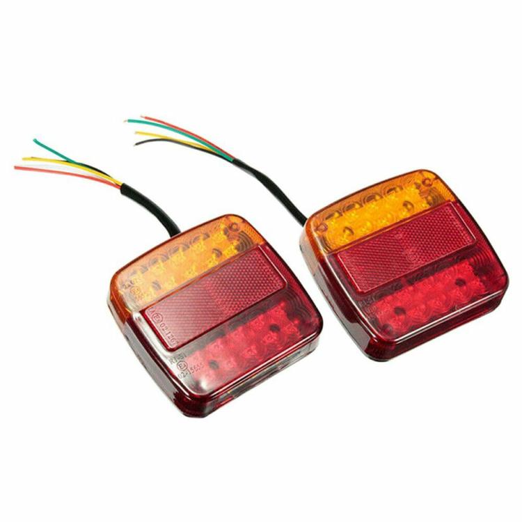 Head & Tail Light |   2Pcs Trailer Tail Lights 12V 26 LED Stop Tail Lights Submersible Boat Truck Lamp Car Lights Head & Tail Light