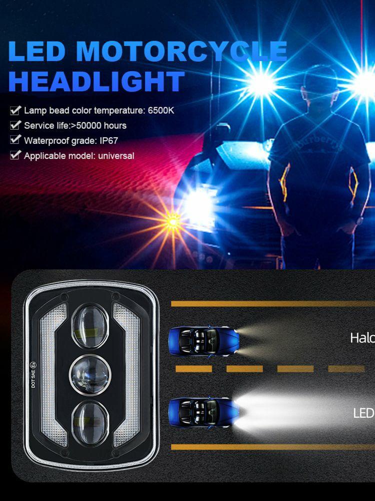 Head & Tail Light |   7 Inch LED Headlamp Round High Low Beam with Angle Eye for Comanche MJ 1986-1992 Car Lights Head & Tail Light