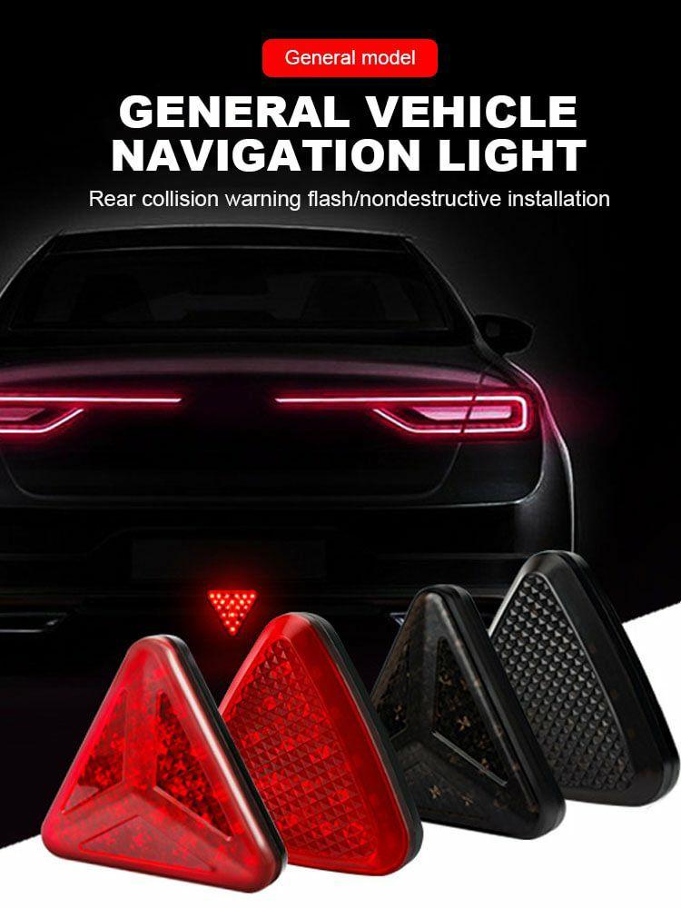 Head & Tail Light |   Car Rear Stop Tail Lamp 12V Warning Tailer Lights Triangle Style for Car Warning Car Lights Head & Tail Light