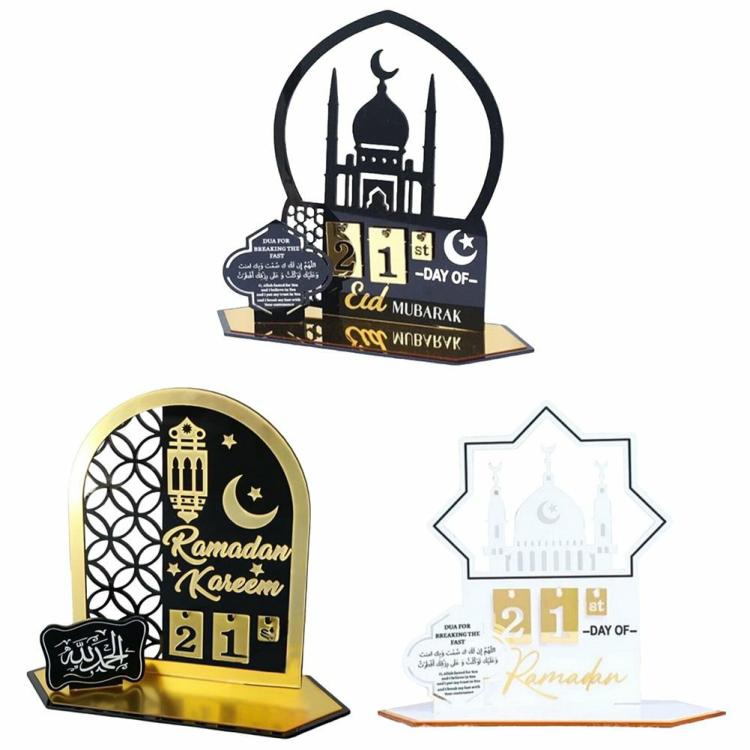 Interior Decoration |   2024 Ramadan 30 Days Countdown Advent Calendar Acrylic Ramadan Decorations Interior Accessories Interior Decoration