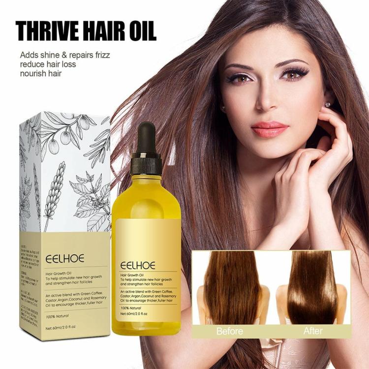 Interior Decoration |   60ML Veganic Natural Hair Growth Oil Efficient Anti Hair Loss for Men Women Interior Accessories Interior Decoration