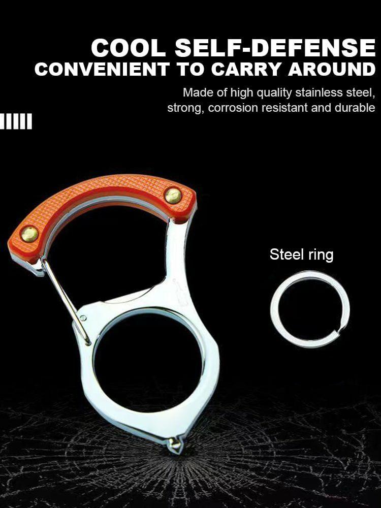 Interior Decoration |   Car Key Buckle Multifunctional Portable Key Holder Automobile Self-defense Tools Interior Accessories Black/Orange