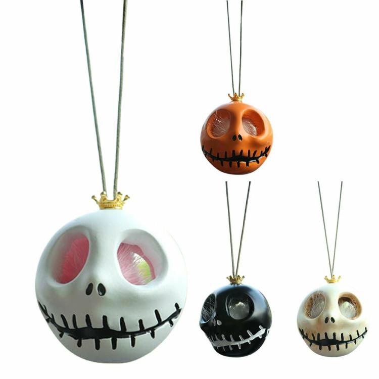 Interior Decoration |   Car Mirror Swing Pendant Horrible Halloween Funny Pumpkin Resin Vehicle Ornament Interior Accessories Interior Decoration