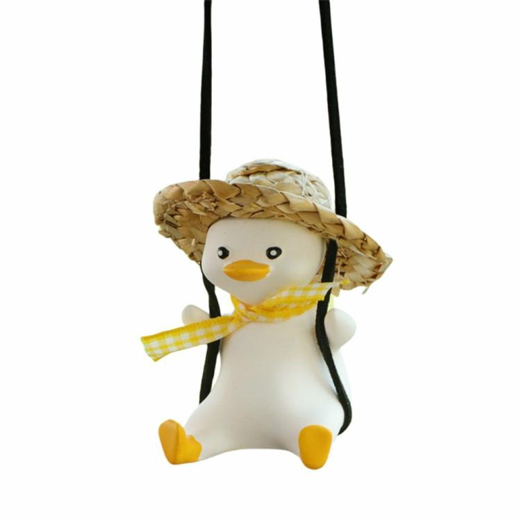 Interior Decoration |   Car Pendant Cute Anime Little Duck Little Yellow Duck Rearview Mirror Decoration Interior Accessories Interior Decoration