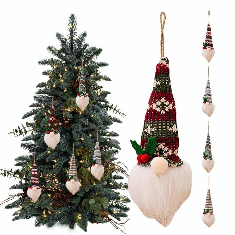 Interior Decoration |   Christmas Forest Man Pendant with Lights Plush Gnome Dolls Cute Hanging Ornament Interior Accessories Interior Decoration