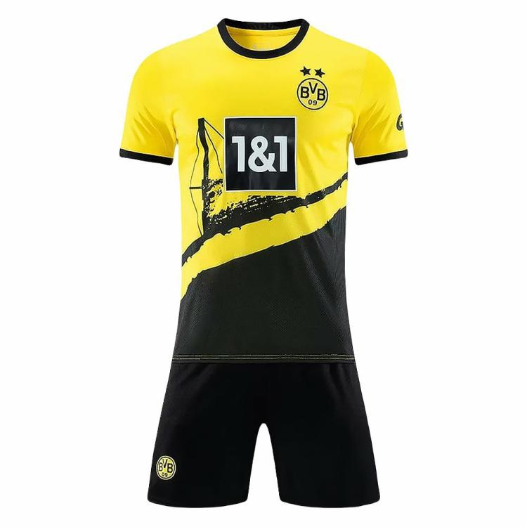 Interior Decoration |   For Dortmund 2023-2024 Home Soccer Jersey Crew Neck T Shirt with Football Shorts Interior Accessories Interior Decoration