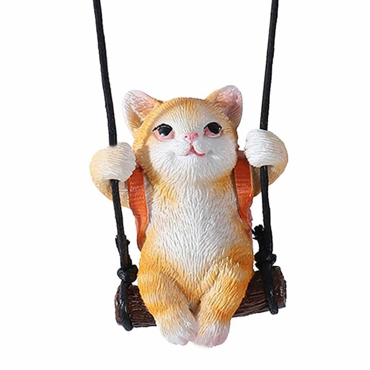 Interior Decoration |   Resin Fragrance Cat Car Pendant Crafts with Aroma Tablet Car Interior Decor Interior Accessories Interior Decoration