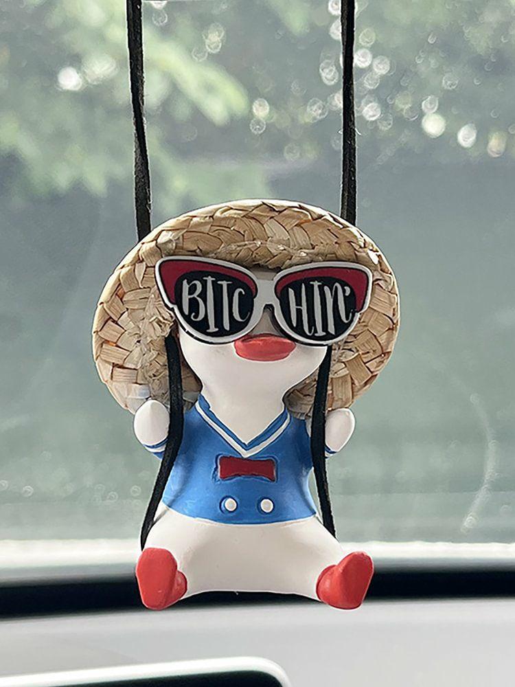 Interior Decoration |   Resin Swing Duck Car Pendants Rearview Mirror Ducks Drop Ornament Interior Decor Interior Accessories Interior Decoration