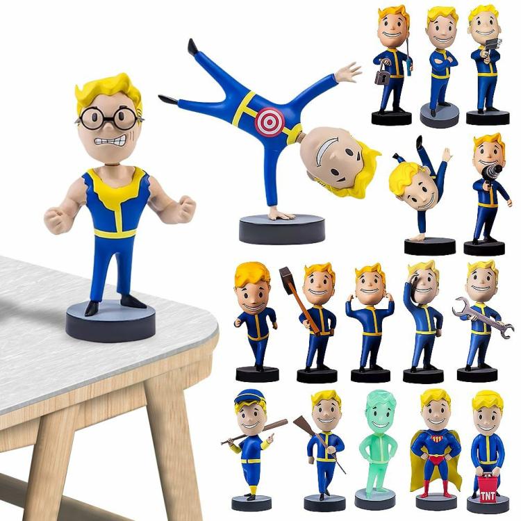 Interior Decoration |   Vault Boy Action Figure Fallout Shaking Head Series Figurine Kids Birthday Gifts Interior Accessories Interior Decoration