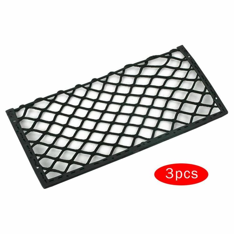 Internal Storage |   3pcs 36x18cm Car Bus Net Pocket Seat Back Mobile Phone Debris Storage Bag Interior Accessories Internal Storage