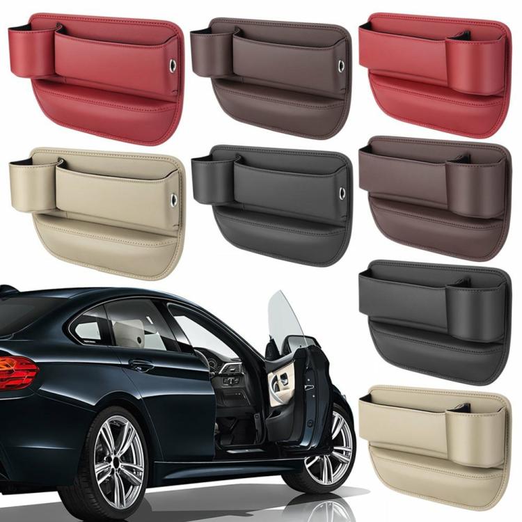 Internal Storage |   Car Cup Holder Gap Bag Leak-proof Waterproof Bag for Phones Glasses Keys Cards Interior Accessories Black Driver Seat/Brown Driver Seat/Red Driver Seat/Beige Driver Seat/Black Passenger Seat Black/Brown Passenger Seat/Red Passenger Seat/Beige Passenger Seat