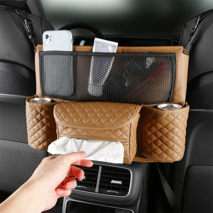 Internal Storage |   Car Seat Middle Box Hanger Storage Bag Auto Seat Middle Box Interior Accessories Interior Accessories Black/Beige/Light Brown