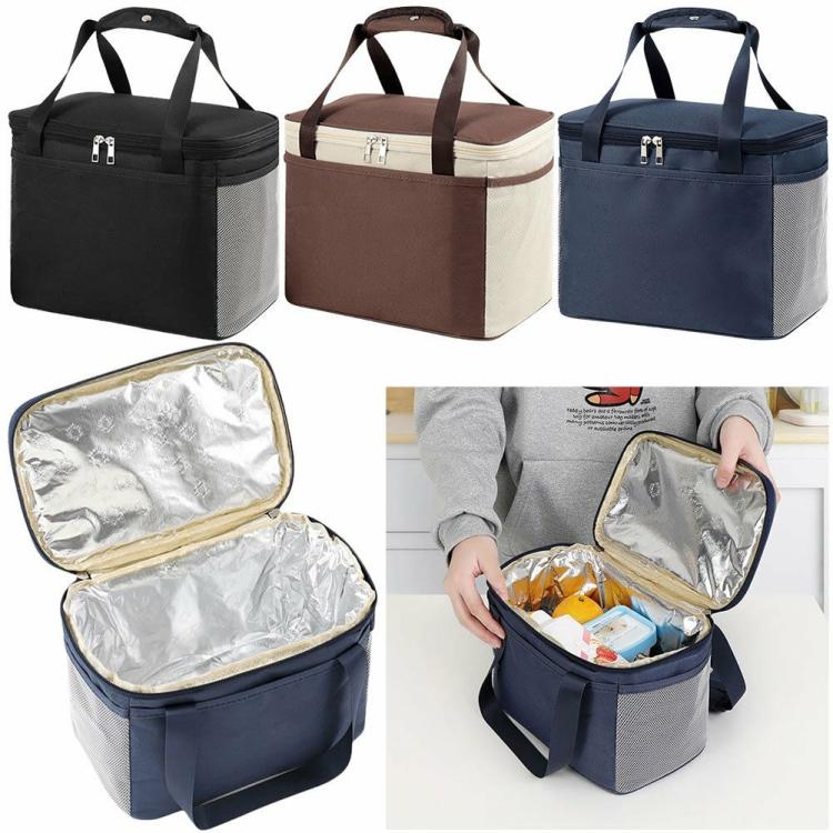 Internal Storage |   Insulated Lunch Bag Waterproof Cooler Cooling Tote Thermal Bag for Adults Kids Interior Accessories Black/Brown/Navy Blue