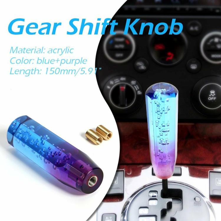 Modification & Refitting |   Car Gear Shift Knob Crystal Bubble Manual Gear Stick Lever Head Blue+Purple Interior Accessories Modification & Refitting