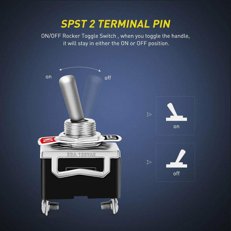 Modification & Refitting |   ON OFF Toggle Switch 2Pin 15A 250V 20A 125V SPST Rocker Switch Waterproof Cover Interior Accessories Modification & Refitting