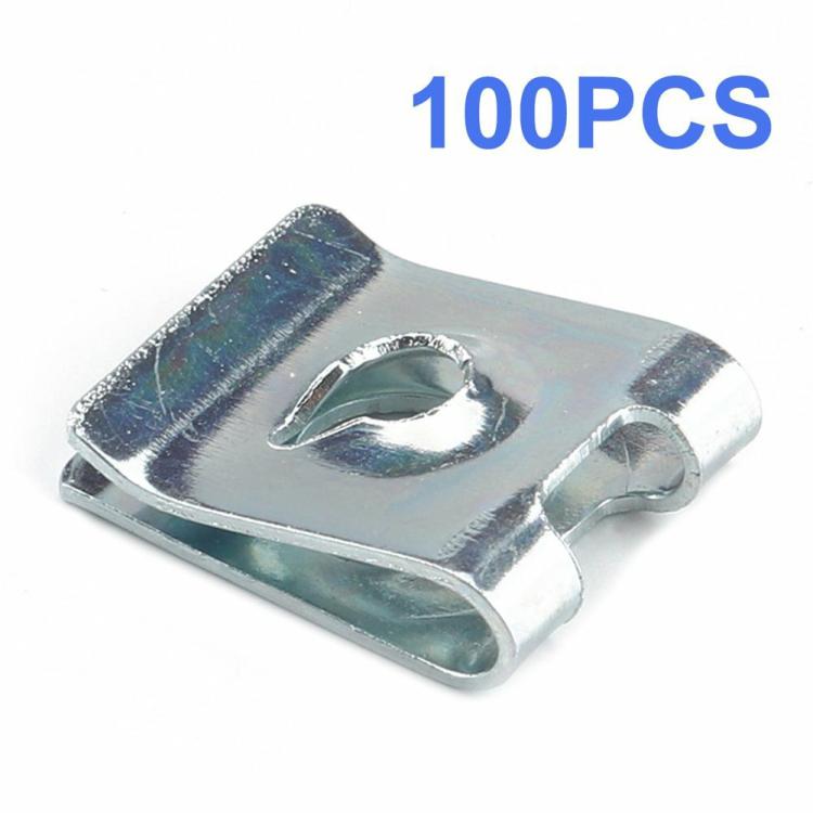 Modified & Maintenance |   100pcs/set No.4 U Nuts Car Auto Door Trim Panel Fastener Clip U Type Nuts Exterior Accessories Modified & Maintenance