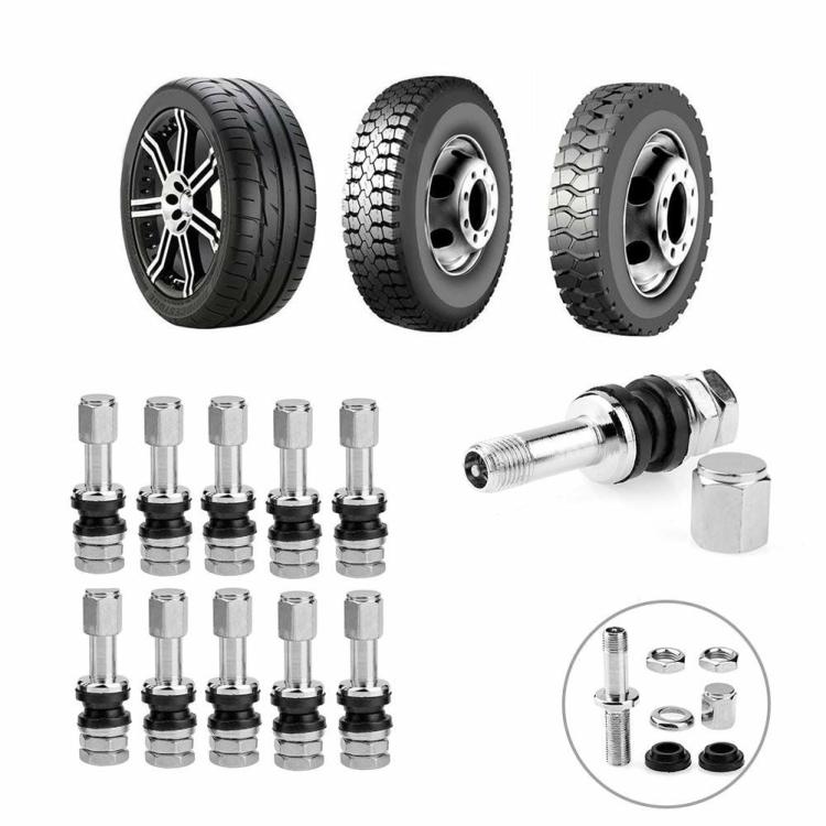 Modified & Maintenance |   10pcs Universal Bolt-in Tubeless Wheel Tire Valve Stems with Dust Caps Exterior Accessories Modified & Maintenance