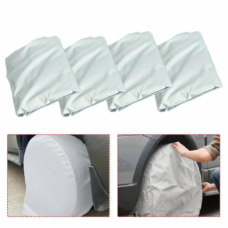 Modified & Maintenance |   4pcs/set Tire Covers Aluminum Film Tire Sun Protectors for Car Truck RV SUV Exterior Accessories Modified & Maintenance