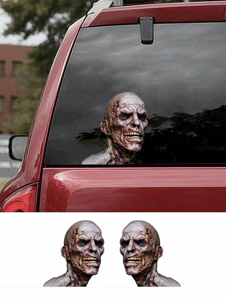 Other Accessories |   2Pcs 3D Zombie Sticker Death Decal Halloween Skull Sticker Halloween Car Styling Exterior Accessories Other Accessories