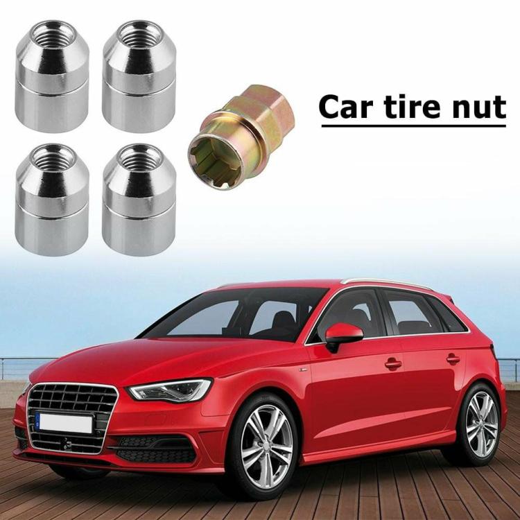 Other Accessories |   4 Locking Nuts 1 Key Easy Installation Tire Wheel Lock Anti-Theft Screw Lug Nuts Exterior Accessories Other Accessories