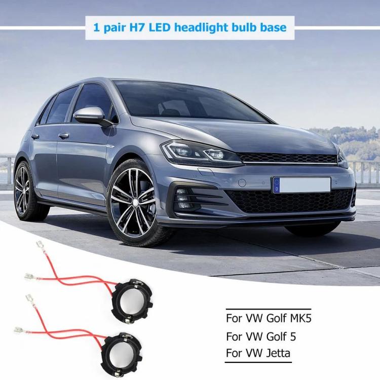 Other Lights Accessories |   1 Pair H7 LED Headlight Bulb Base Adapters Holders Retainers for Golf 5 MK5 Car Lights Other Lights Accessories