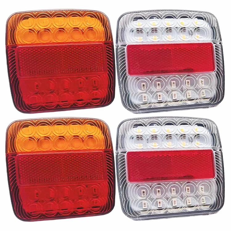 Other Lights Accessories |   2Pcs Trailer Tail Lights 12V 26 LED Stop Tail Light Rear Reverse Brake Stop Lamp Car Lights Other Lights Accessories