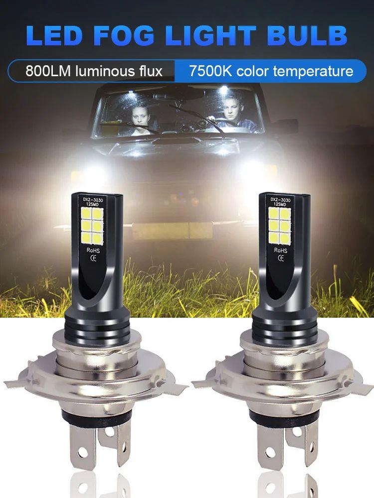 Other Lights Accessories |   H4 H7 Car Head Lamp Bulb 7500K 24W Car Anti Fog Light Bulb 3030 50000 Hours Life Car Lights Other Lights Accessories