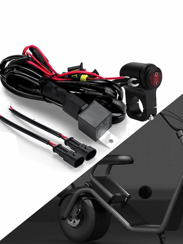 Other Lights Accessories |   Motorcycle Fog Lights Wire Switch Harness Spotlights Wire Cable Relay Kit Car Lights Other Lights Accessories