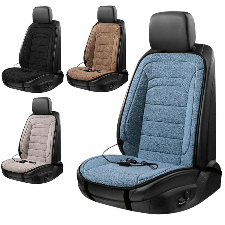 Others Accessories |   12V Car Seat Heater Plush Car Heated Seat Pad Winter Pad Cushion for Car Styling Interior Accessories Blue/Dark Brown/Black/Grey