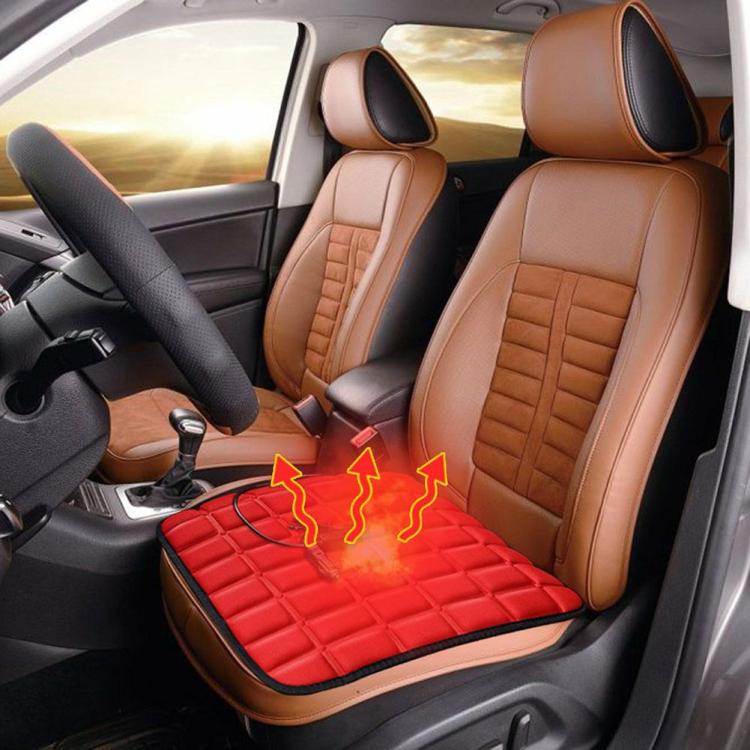 Others Accessories |   Car Heating Cushion Comfortable Heated Car Seat Cover for Automobile Home Office Interior Accessories Grey/Blue/Red