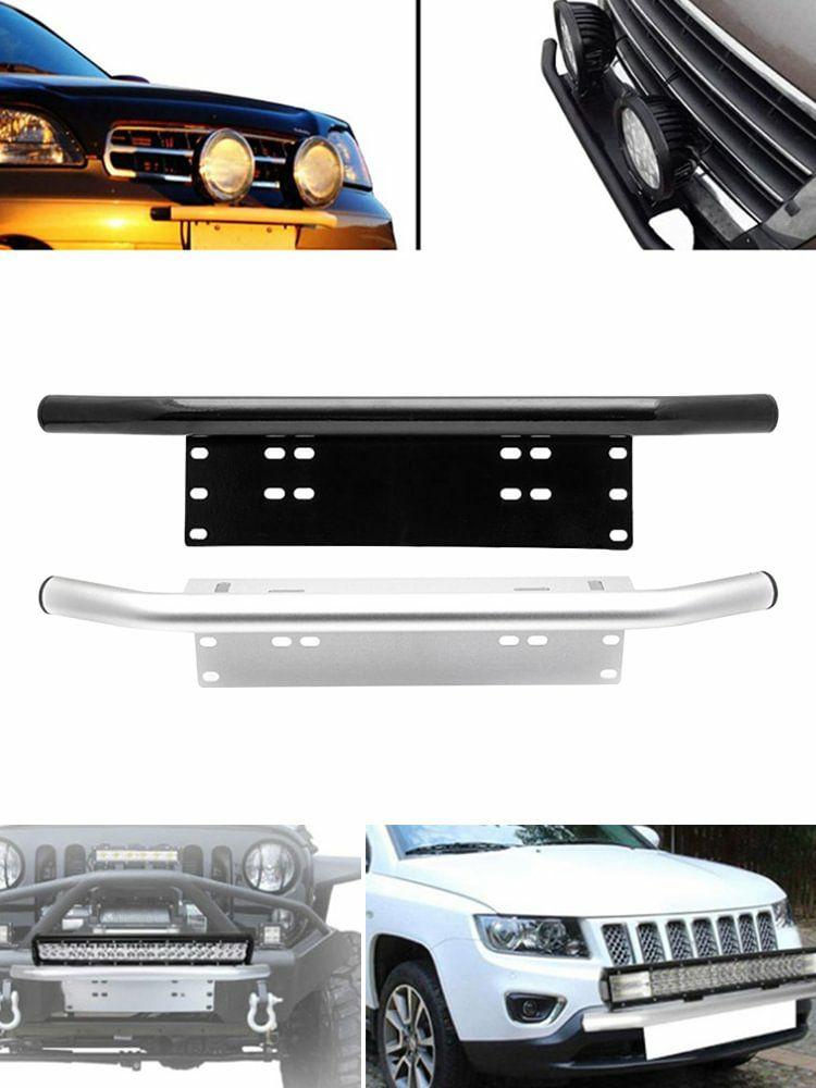 Other Accessories |   Universal Car Licence Plate Holder SUV Jeep Fog Lamp Mounting Frame Bracket Exterior Accessories Black/Silver