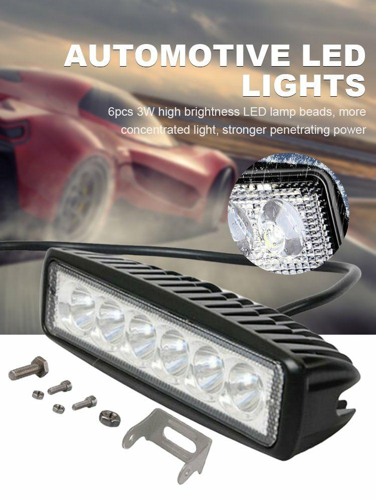 Work & Reading Light |   DC 12V Bar Flood Spot Light 18W Car Driving Lamp IP68 Waterproof for Offroad Car Car Lights Work & Reading Light